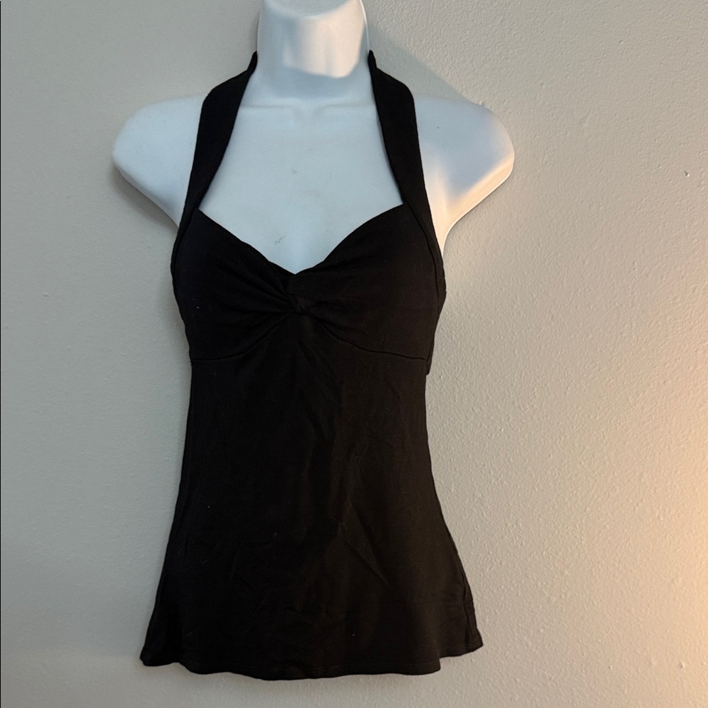 Trina Turk Black Halter Tank Top